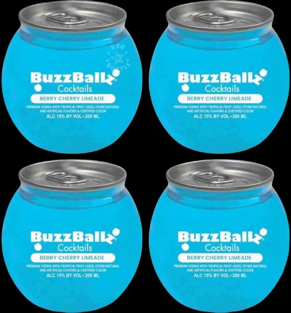 BuzzBallz Berry Cherry Limeade RTD Cocktails (4pk) (200 ml)