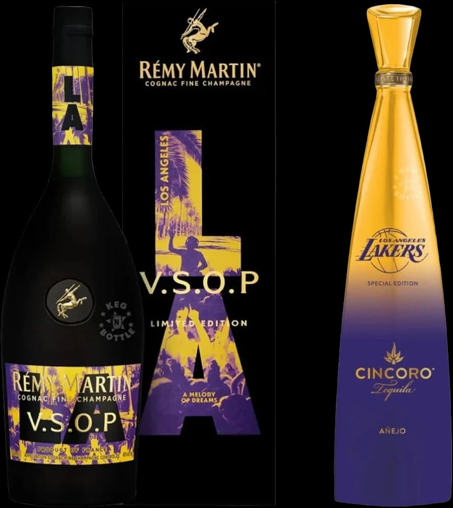 Cincoro Lakers Anejo Tequila + Rémy Martin VSOP Limited Edition Cognac Combo (2x750ml)