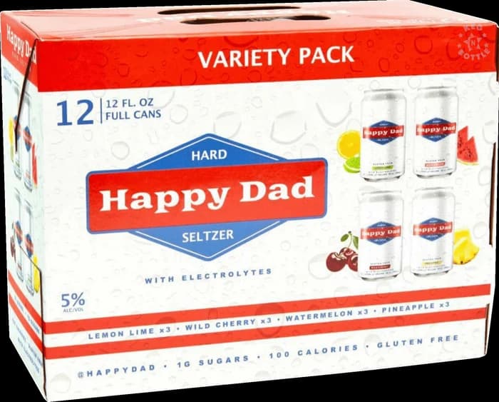 Happy Dad Hard Seltzer Variety Pack (12 Pack)