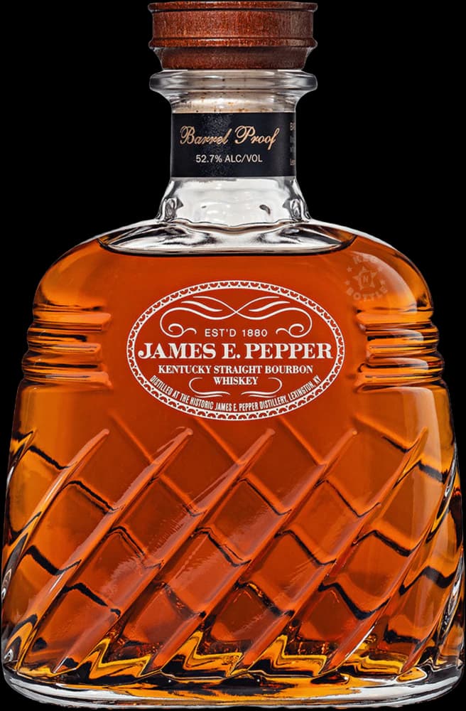 James E. Pepper Barrel Proof Decanter Bourbon Whiskey (750 mL)