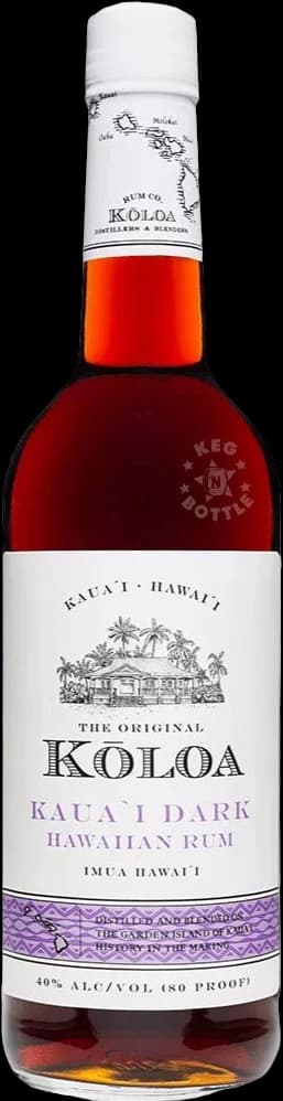 Kōloa Kaua‘i Dark Hawaiian Rum (750 ml)