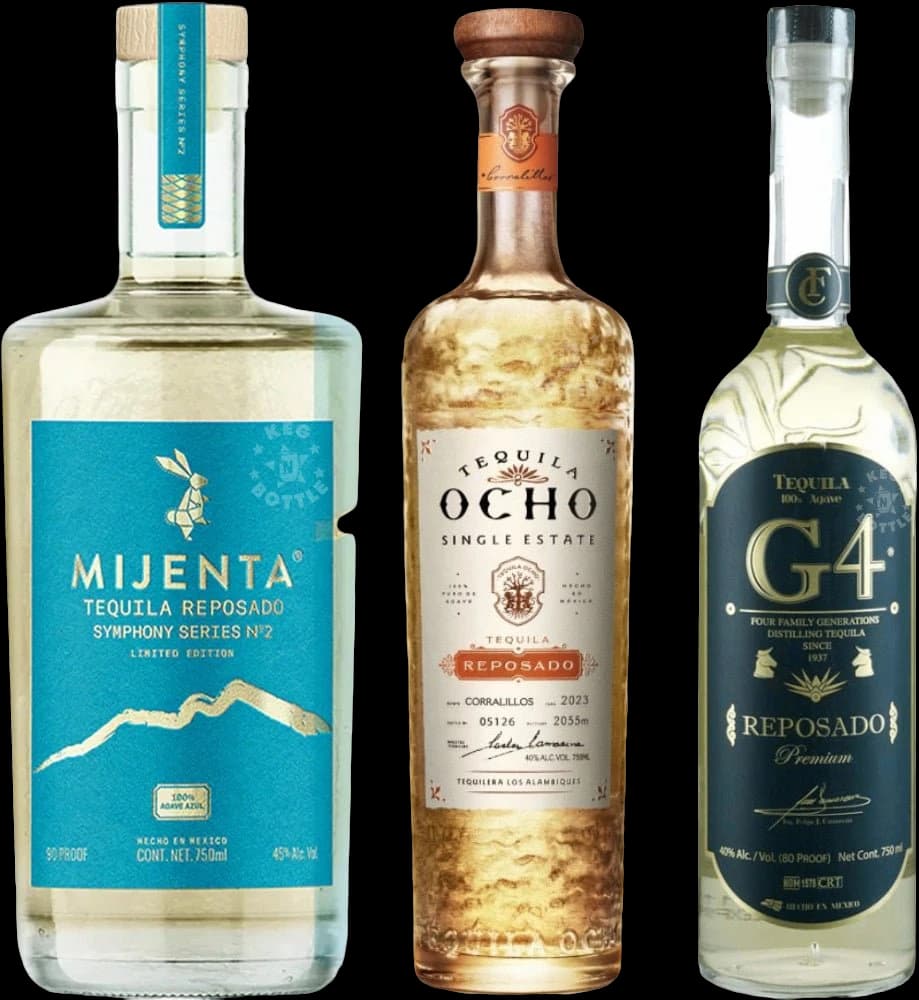 Mijenta No. 2 & Tequila Ocho & G4 Reposado Tequila Combo Pack (3 x 750ML)