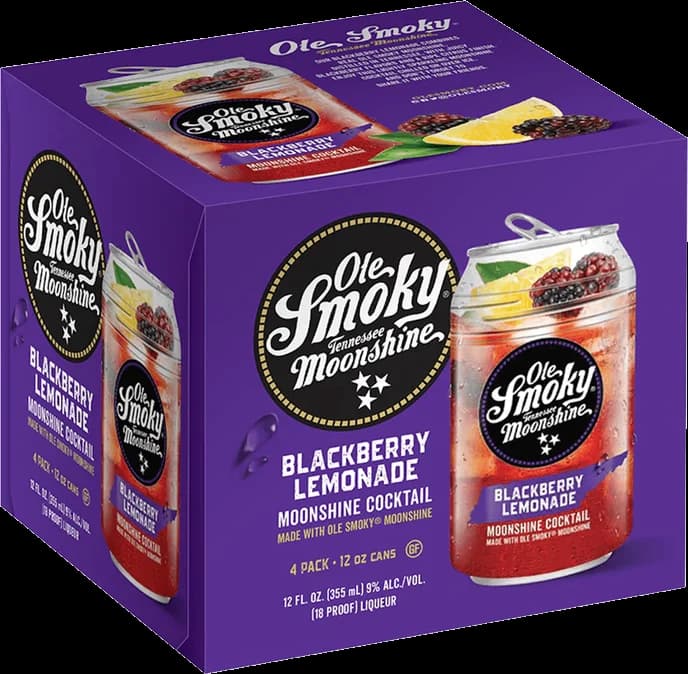 Ole Smoky Blackberry Lemonade Moonshine Cocktail (4 Pack)