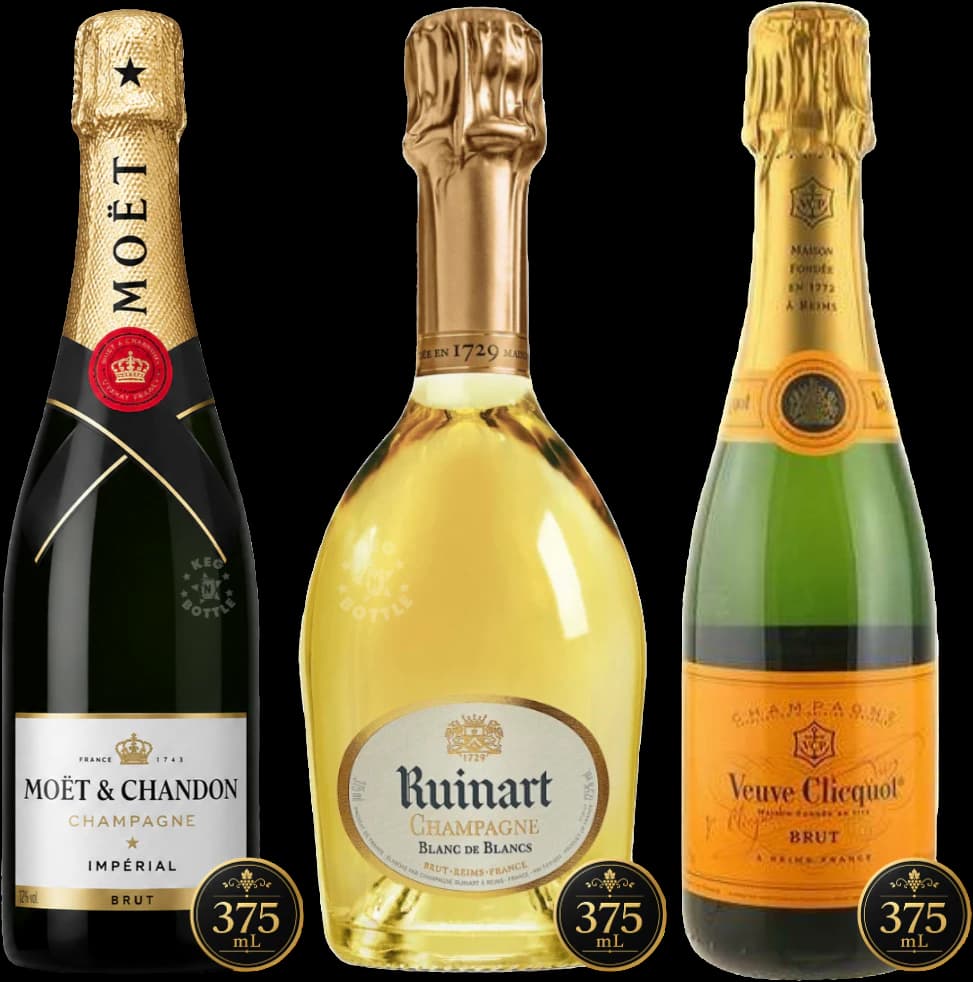 Premium Champagne Trio Bundle – Veuve Clicquot, Moet & Ruinart (3 x 375ml)