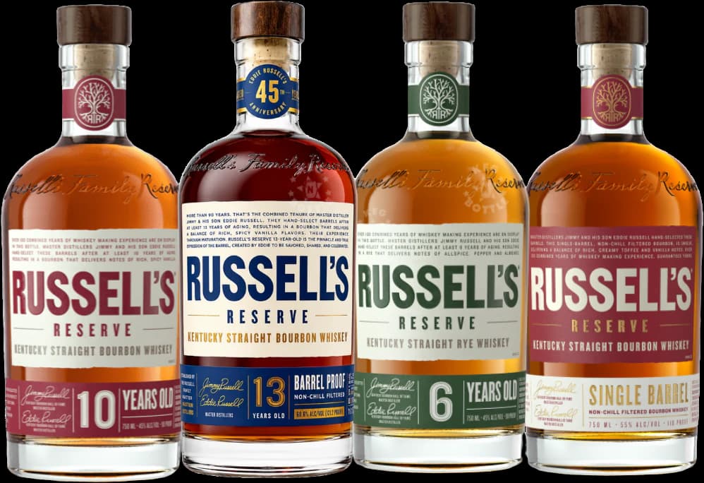 Russell’s Reserve 13 Year 4-Bottle Whiskey Collection Bundle (4 x 750mL)