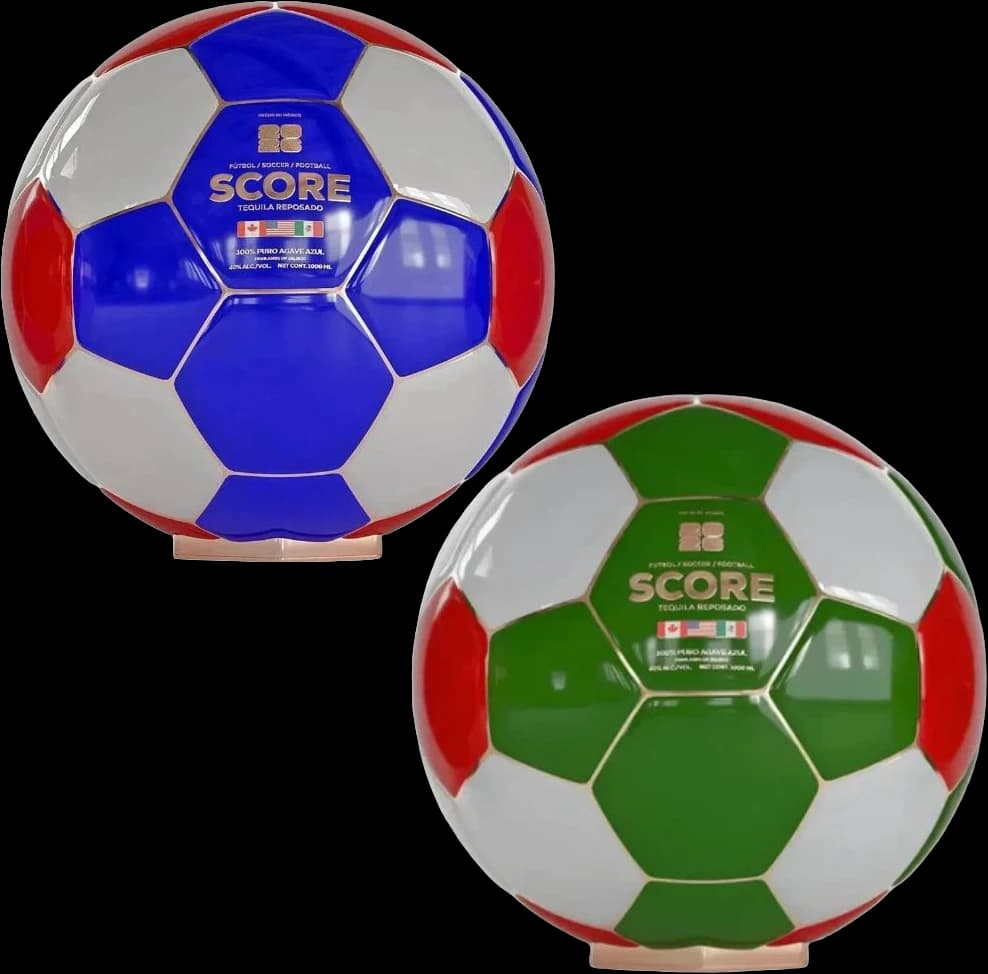 Score Soccer Ball Tequila Combo Pack – USA & Mexico (2x750 ml)